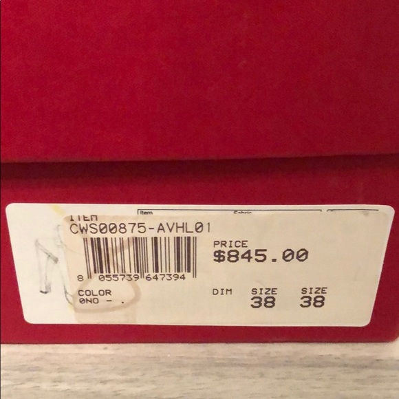 💯Valentino Leather Peep Toe Slingback Pumps - Picture 8 of 8